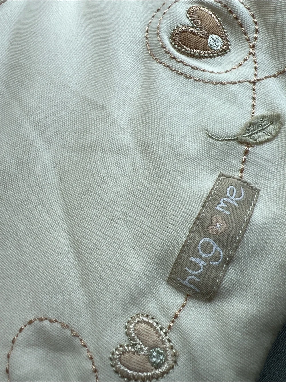 Natures Purest | Cream Hooded Baby Puffer Coat Heart Embroidery NWT Size 3-6M